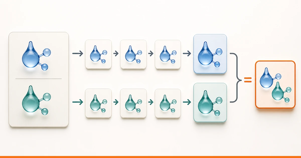 EPA and DHA label calculator illustration showing separate label amounts multiplied by servings and added into one combined total